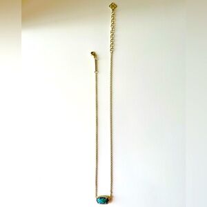Kendra Scott Elisa Gold Pendant Necklace in Marine Kyocera Opal